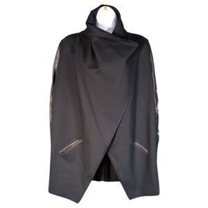 Spanx Air Essentials Drape Front Cardigan Black Womens Medium